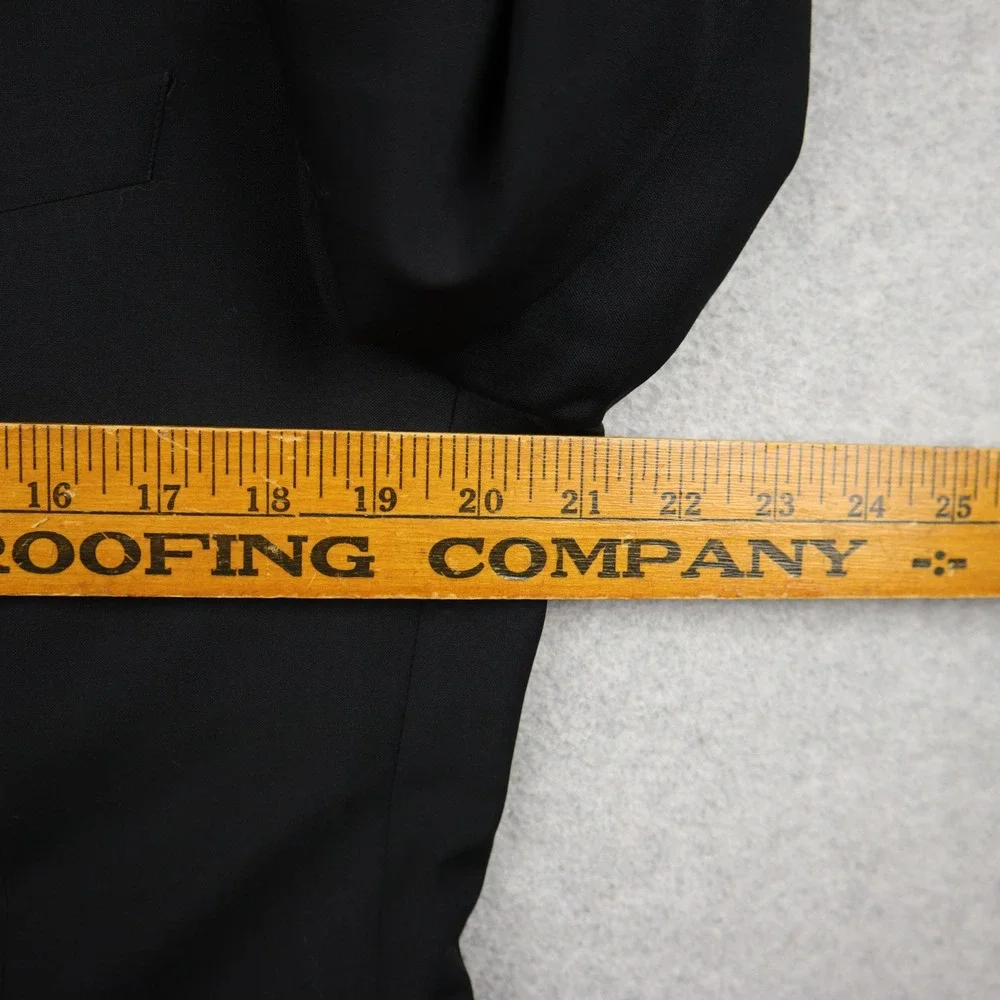 Hugo Boss Tuxedo Jacket Mens 40S Short Wool Peak Lapel Black Satin Trim Formal